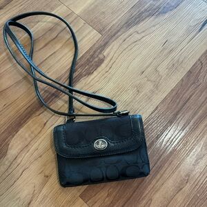 Coach Black Crossbody Wallet